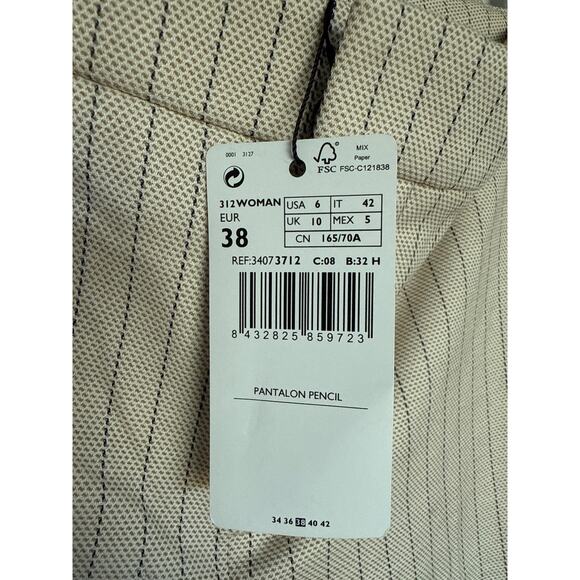 NWT Mango Suit Pinstripe Pencil Pants, 6 - Picture 5 of 6
